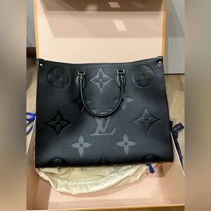 Louis Vuitton OnTheGo GM black Monogram Empreinte Leather tote bag New in Box